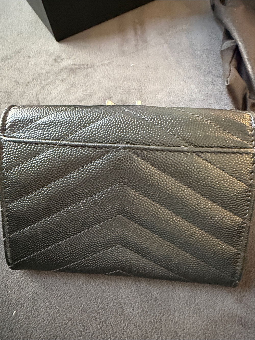 <<<Sold on Another Platform>>>.Saint Laurent Black Monogram Quilted Wallet - Picture 7 of 10